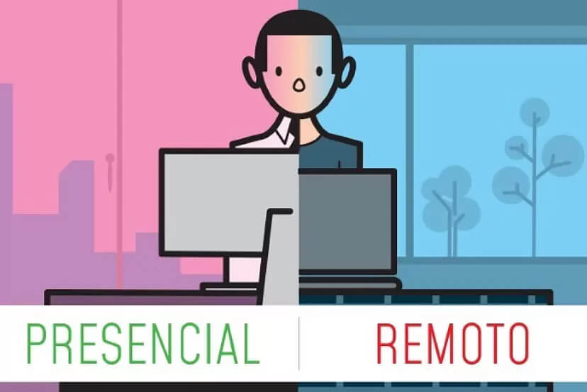trabajo presencial vs remoto